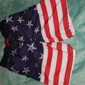 Boys American flag swim shorts